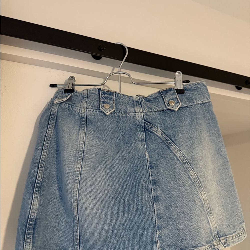 Free People Runaway Mini Skirt Md Wash